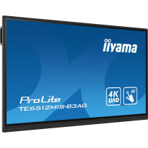 iiyama ProLite TE6512MIS-B3AG - 65-inch 4K UHD IPS Touchscreen, Android 11, 8GB RAM/32GB, Wi-Fi, Black