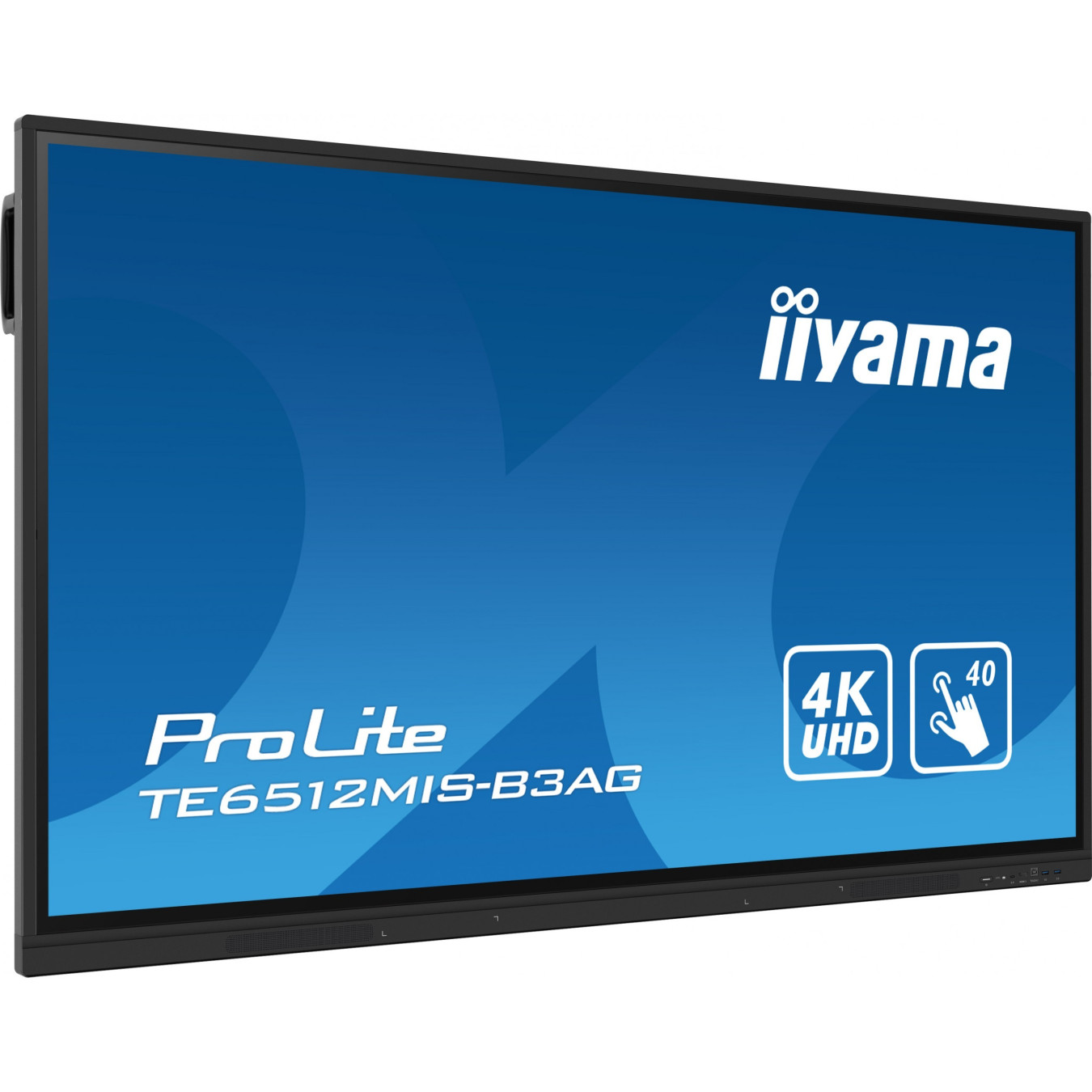 iiyama ProLite TE6512MIS-B3AG - 65-inch 4K UHD IPS Touchscreen, Android 11, 8GB RAM/32GB, Wi-Fi, Black