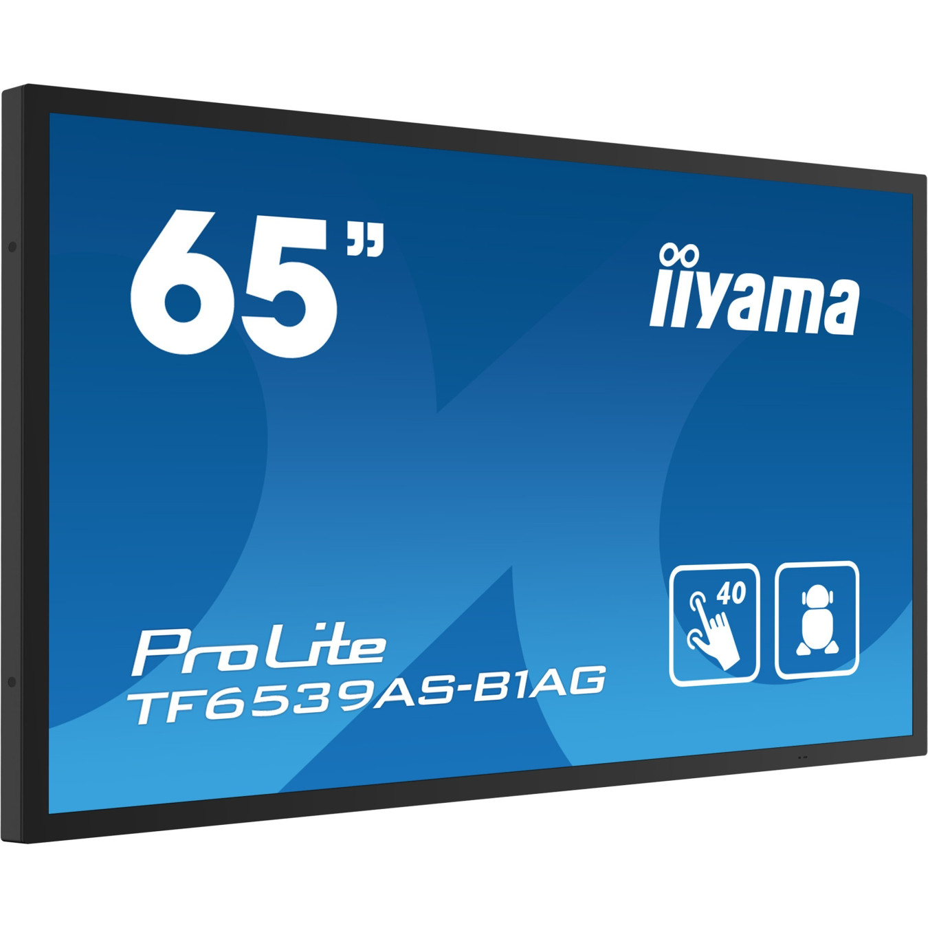 iiyama TF6539AS-B1AG - 65" 4K Interactive Touch Display, IPS, Android 11, 4GB/32GB, 2xHDMI+DP, 40-point Touch, Black