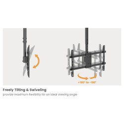Equip Deckenhalterung 32'-60' 2TFT 40Kg Manu Dual-Screen sw lite Retail — Buy in Cyprus with Fast Delivery