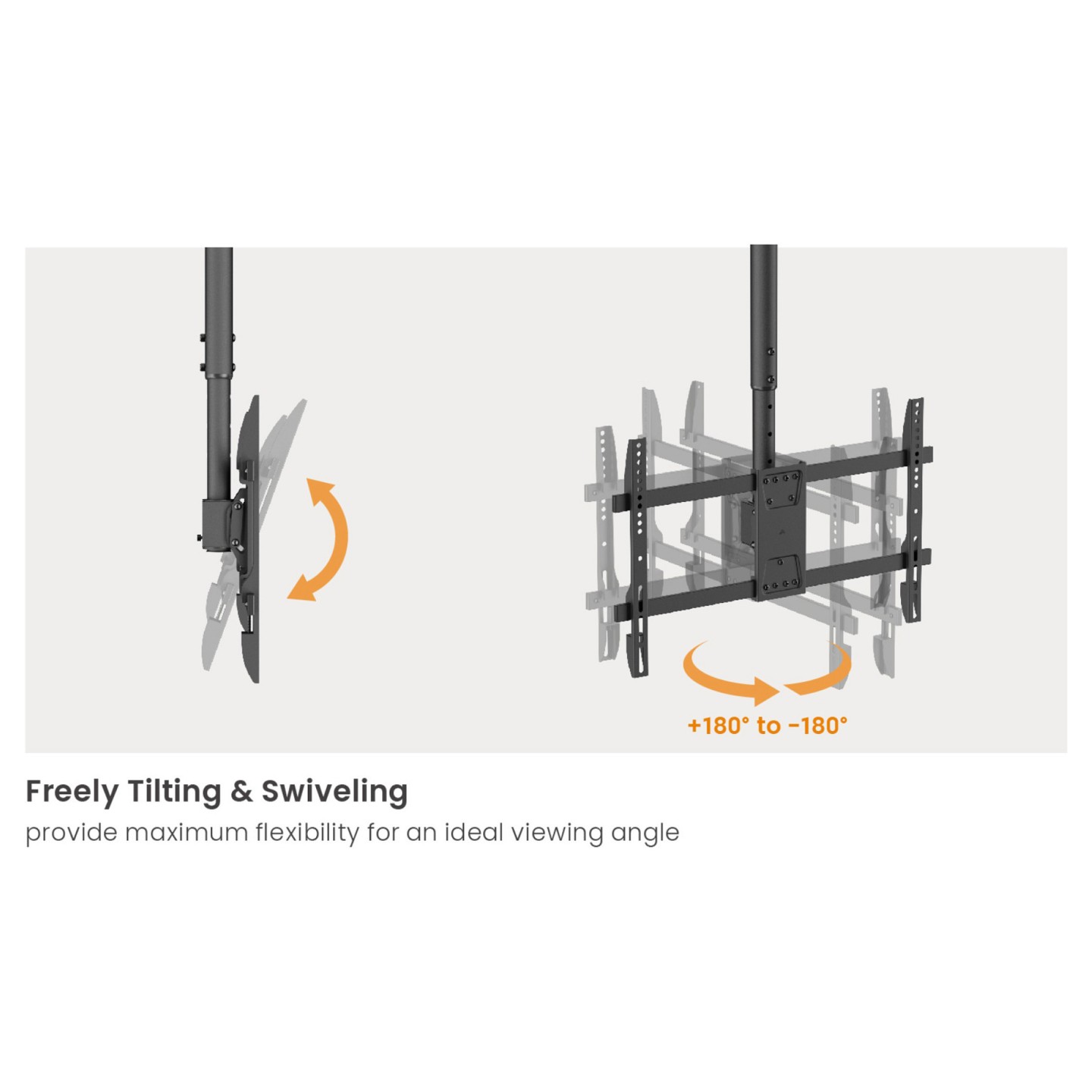 Equip Deckenhalterung 32'-60' 2TFT 40Kg Manu Dual-Screen sw lite Retail — Buy in Cyprus with Fast Delivery