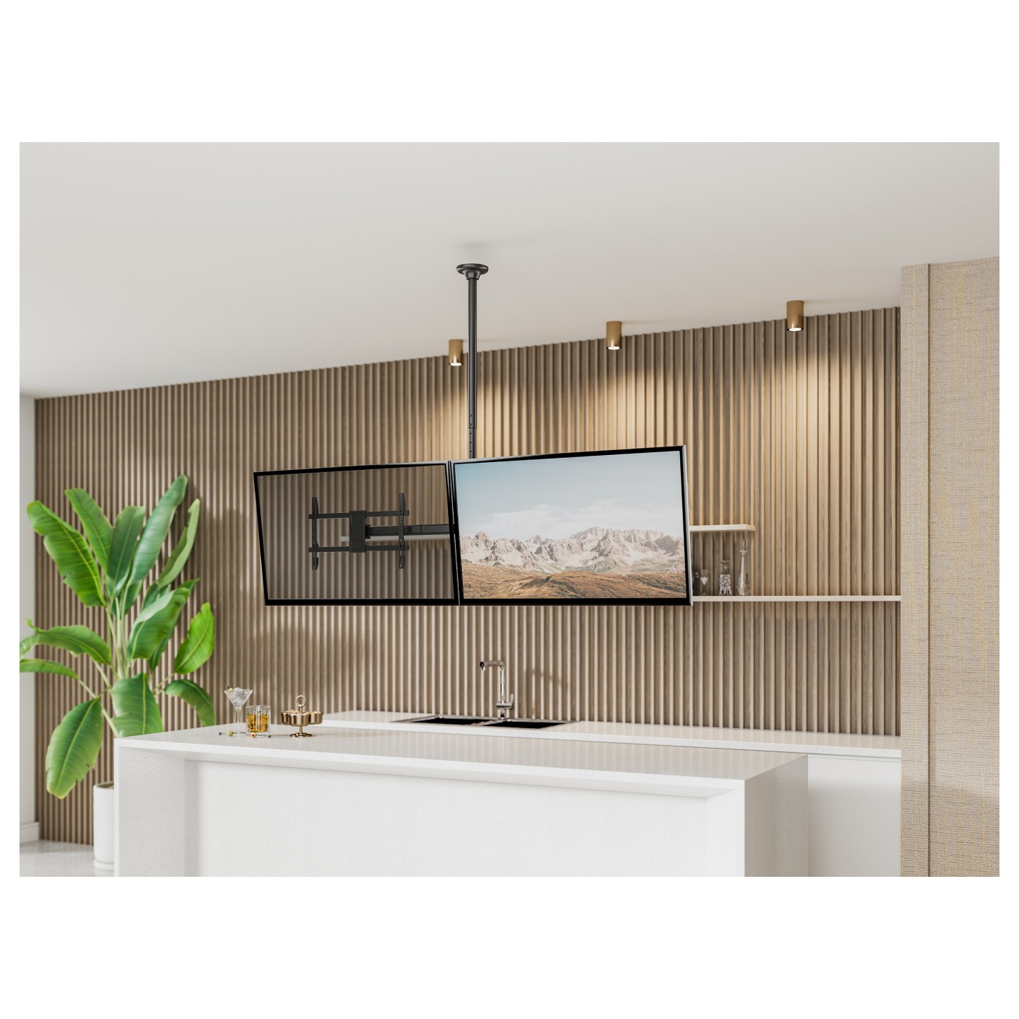 Equip Deckenhalterung 32'-60' 2TFT 40Kg Manu Dual-Screen sw lite Retail — Buy in Cyprus with Fast Delivery