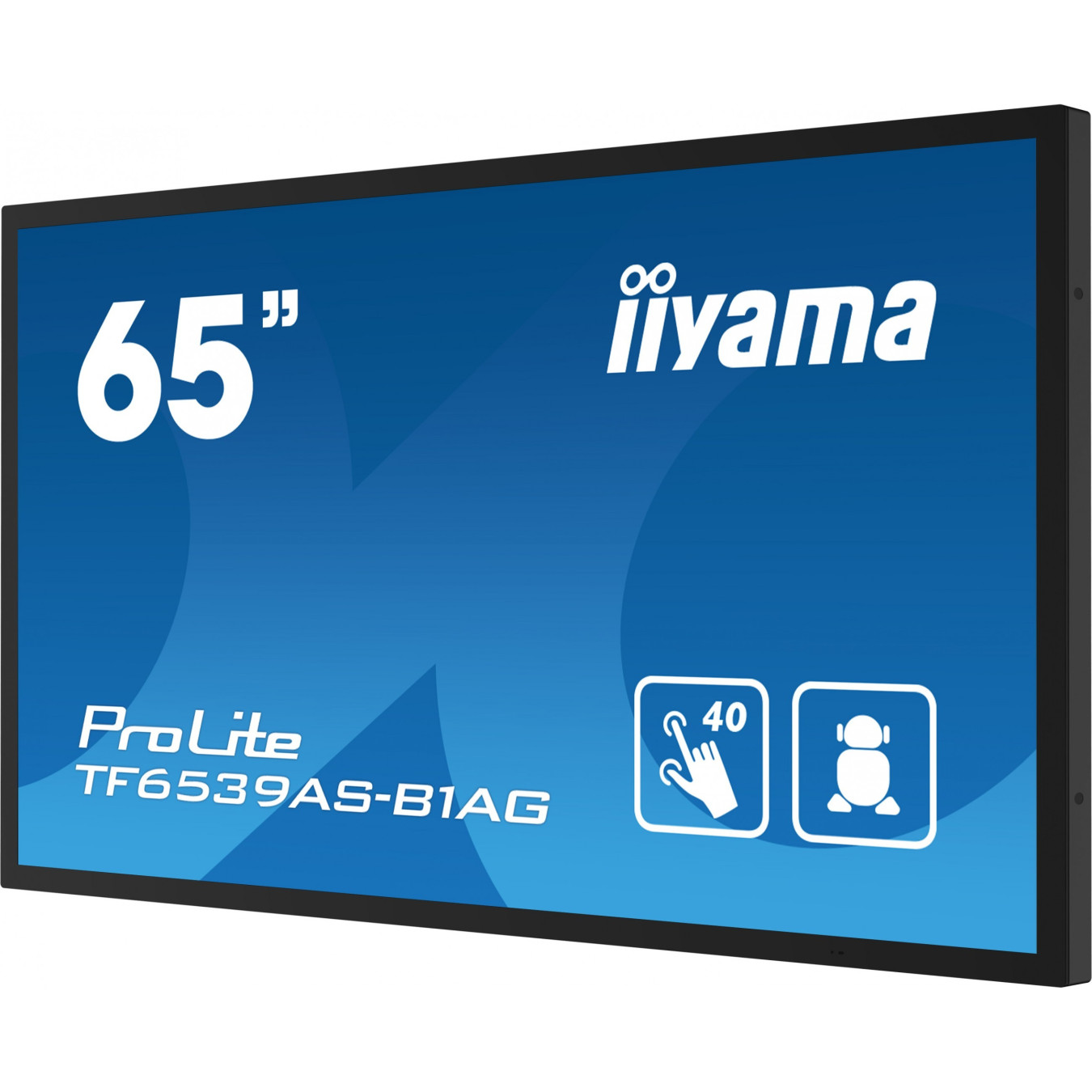 iiyama TF6539AS-B1AG - 65" 4K Interactive Touch Display, IPS, Android 11, 4GB/32GB, 2xHDMI+DP, 40-point Touch, Black