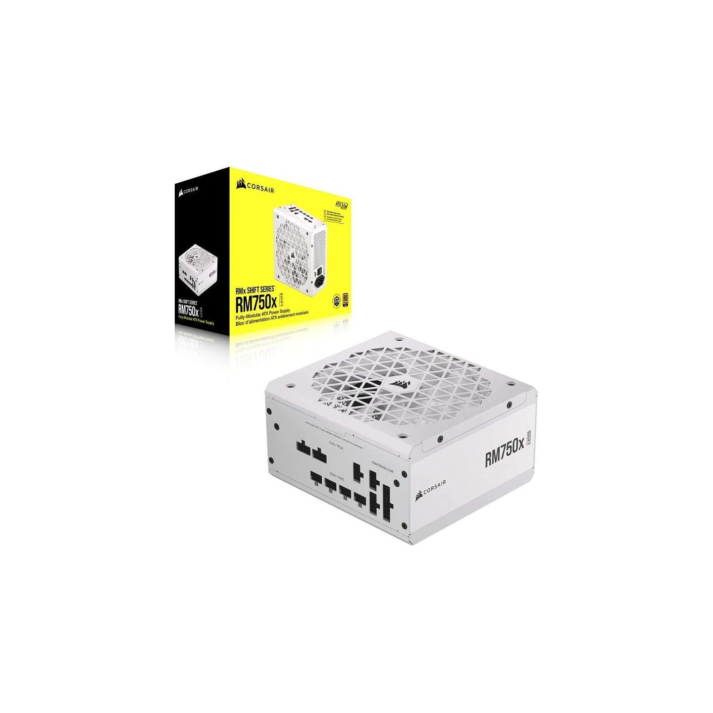 750W Corsair Shift RM750x White Netzteil ATX3.0 80+ Gold modular PCIe 5.0 — Buy in Cyprus with Fast Delivery