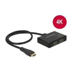 DELOCK HDMI Splitter 1 x HDMI in to 2 x HDMI out 4K — Buy in Cyprus with Fast Delivery