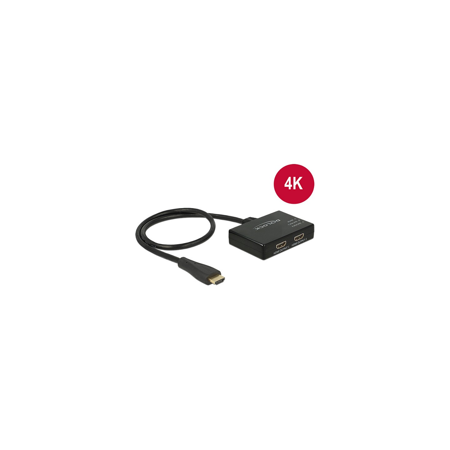 DELOCK HDMI Splitter 1 x HDMI in to 2 x HDMI out 4K — Buy in Cyprus with Fast Delivery