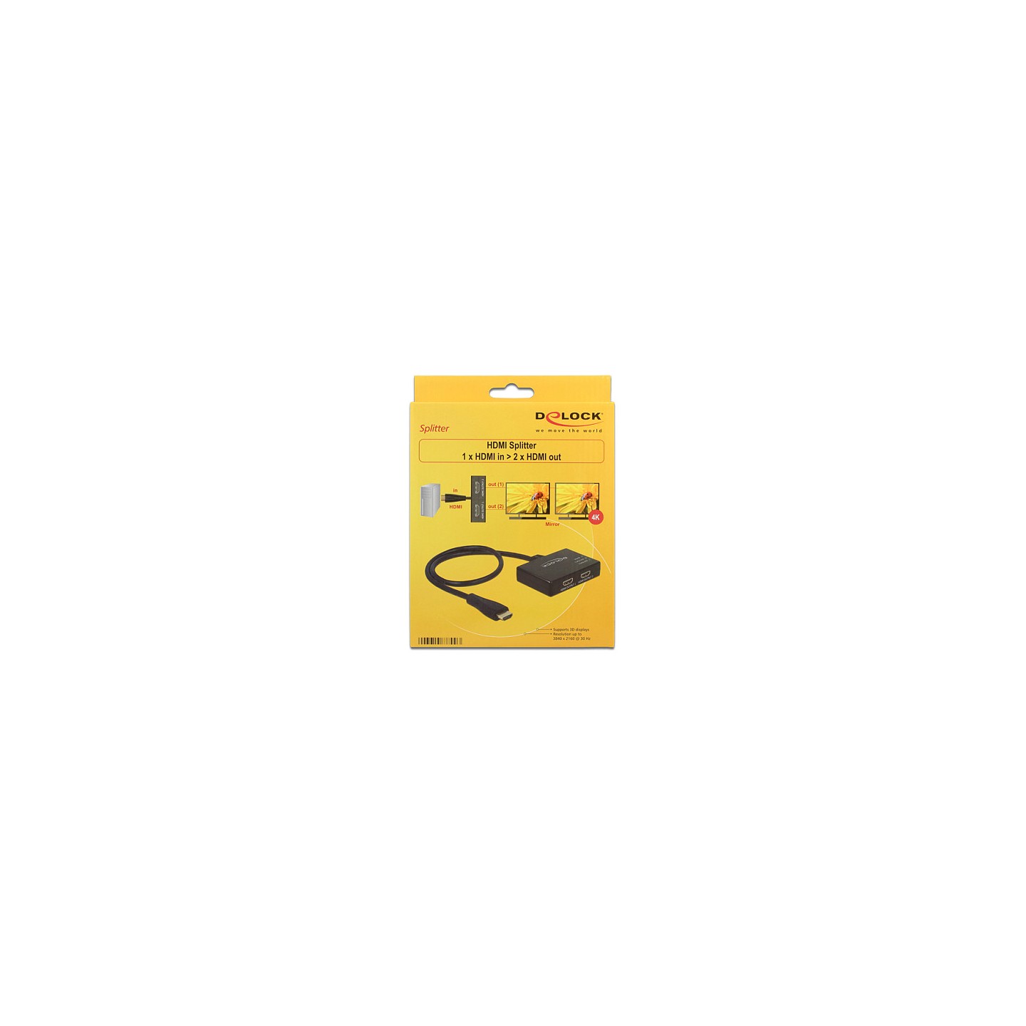DELOCK HDMI Splitter 1 x HDMI in to 2 x HDMI out 4K — Buy in Cyprus with Fast Delivery