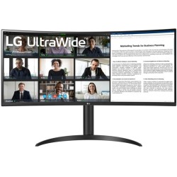 LG UltraWide 34WR55QK-B 34" UWQHD Curved VA Monitor 3440x1440 100Hz HDR10 USB-C 65W (Boxed) — Buy in Cyprus with Fast Delivery