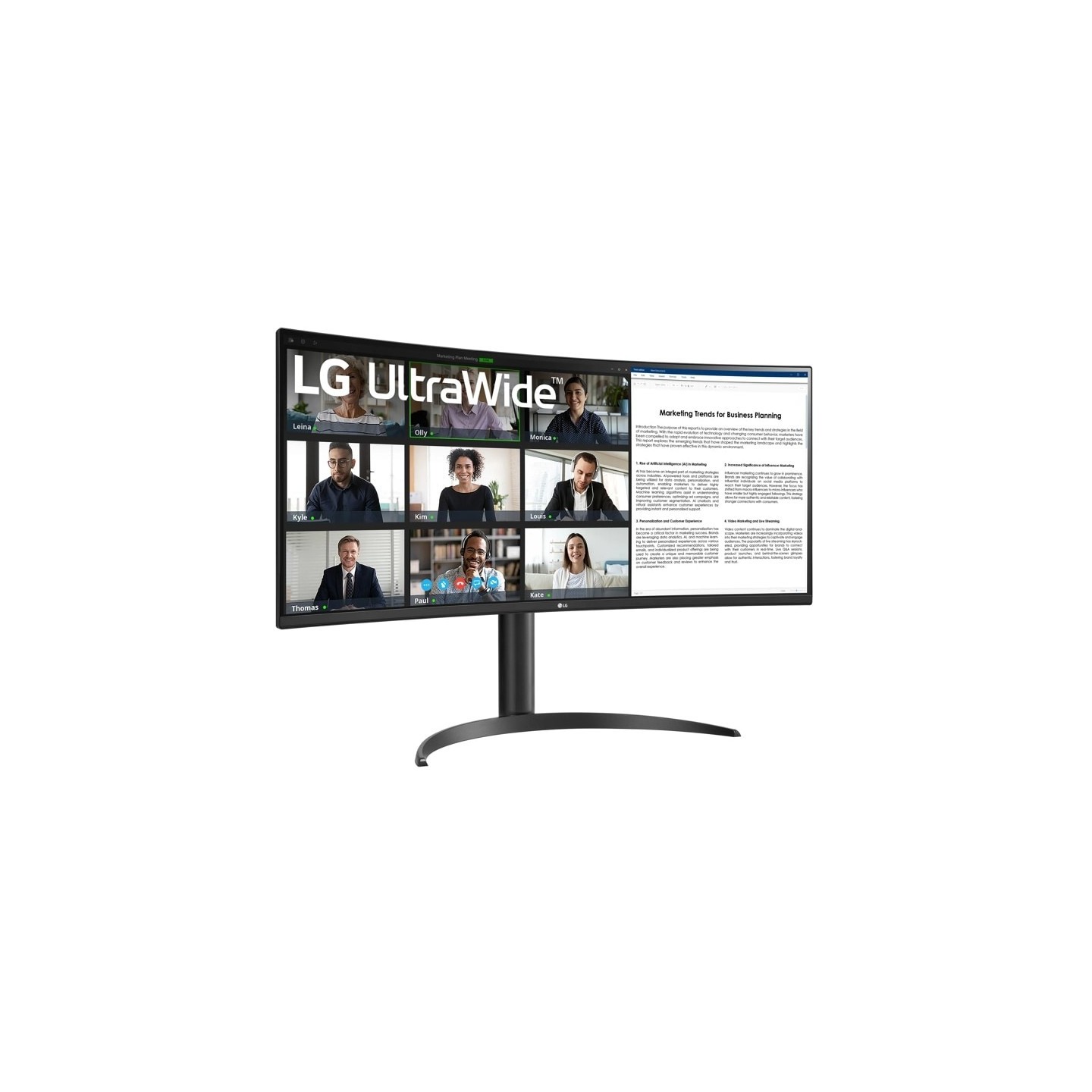 LG UltraWide 34WR55QK-B 34" UWQHD Curved VA Monitor 3440x1440 100Hz HDR10 USB-C 65W (Boxed) — Buy in Cyprus with Fast Delivery