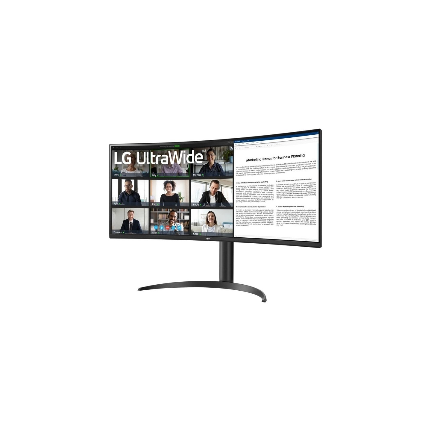 LG UltraWide 34WR55QK-B 34" UWQHD Curved VA Monitor 3440x1440 100Hz HDR10 USB-C 65W (Boxed) — Buy in Cyprus with Fast Delivery