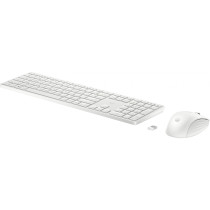 HP 655 Wireless Keyboard & Mouse Combo - White - Full-size (100%), RF 2.4 GHz, Battery-powered