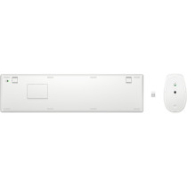 HP 655 Wireless Keyboard & Mouse Combo - White - Full-size (100%), RF 2.4 GHz, Battery-powered