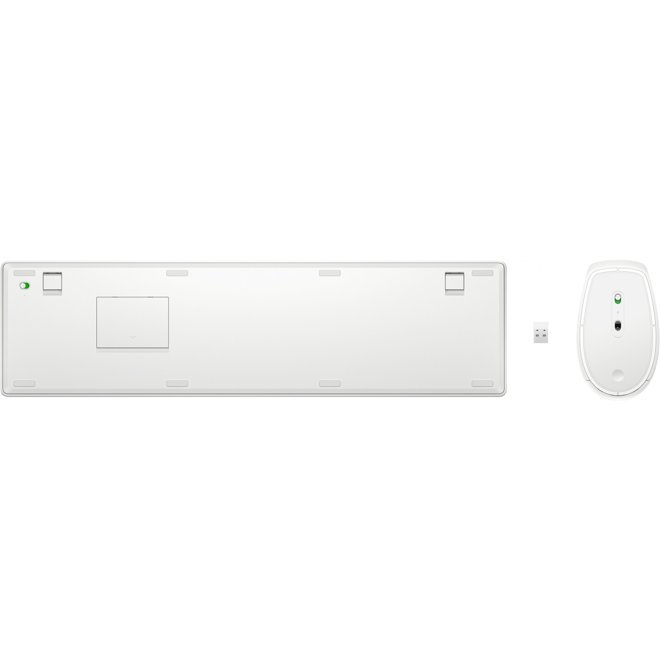 HP 655 Wireless Keyboard & Mouse Combo - White - Full-size (100%), RF 2.4 GHz, Battery-powered