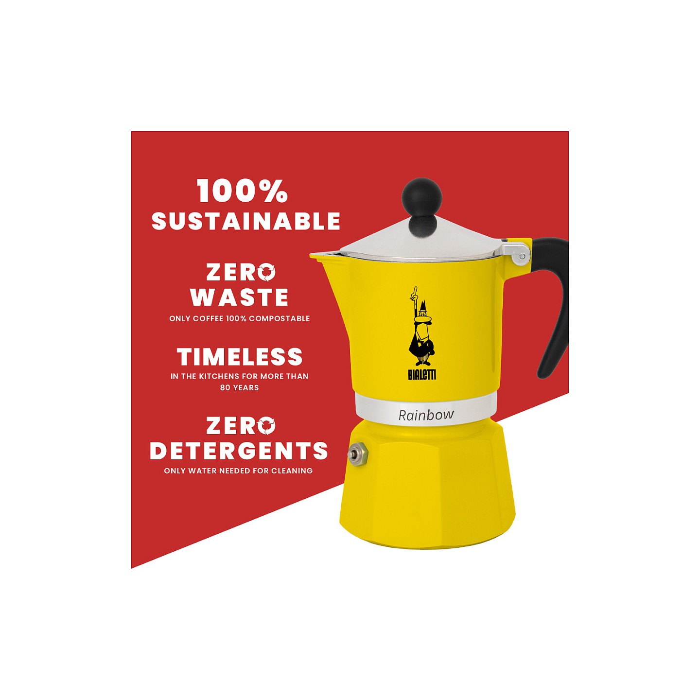 Bialetti RAINBOW 1TZ gelb — Buy in Cyprus with Fast Delivery