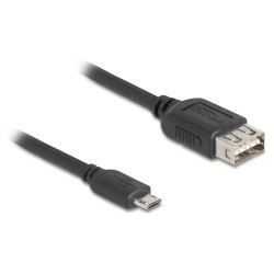 Delock USB 2.0 Kabel EASY USB Typ Micro-B Stecker zu EASY USB Typ-A Buchse 1 m — Buy in Cyprus with Fast Delivery