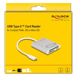 Delock Card Reader USB Type-CTM für Compact Flash. SD oder Micro SD Speicherkarten — Buy in Cyprus with Fast Delivery