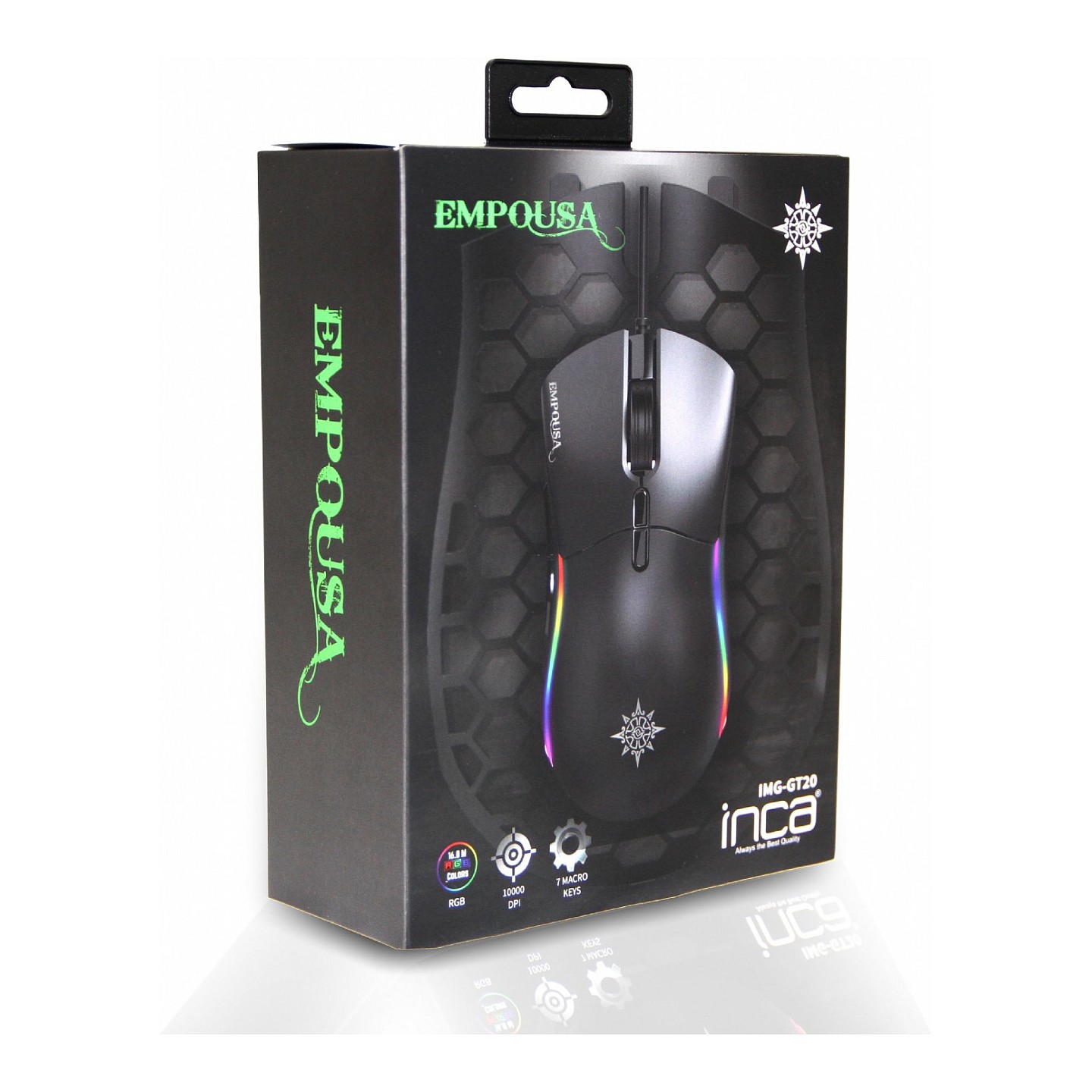 INCA Gaming Maus IMG-GT20 10000 DPI. RGB. 7 Tasten. USB. SW retail — Buy in Cyprus with Fast Delivery