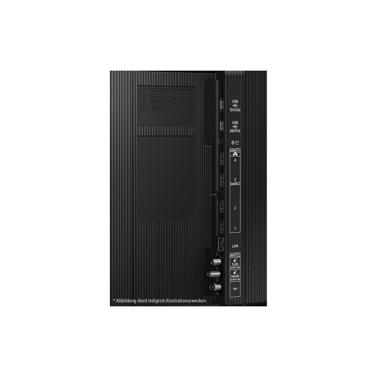 189.0cm 75' (3840x2160) Samsung GQ75Q80DATXZG 16:9 QLED 100Hz HDMI USB WLAN Bluetooth HDR10+ Speaker Carbon Silver
