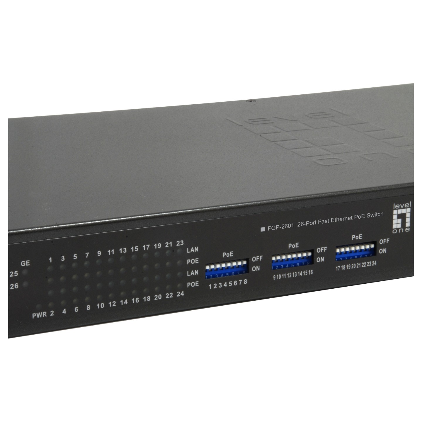 Switch 24x FE FGP-2601 2xGE 19' 150W 24xPoE — Buy in Cyprus with Fast Delivery