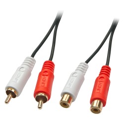 LINDY Audiokabel Stereo 2m 2xRCA (Cinch) m f vergoldet — Buy in Cyprus with Fast Delivery