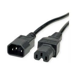 VALUE Netzkabel IEC320 C14 Stecker - C15 Buchse. H05RN-F. schwarz. 1.8 m — Buy in Cyprus with Fast Delivery