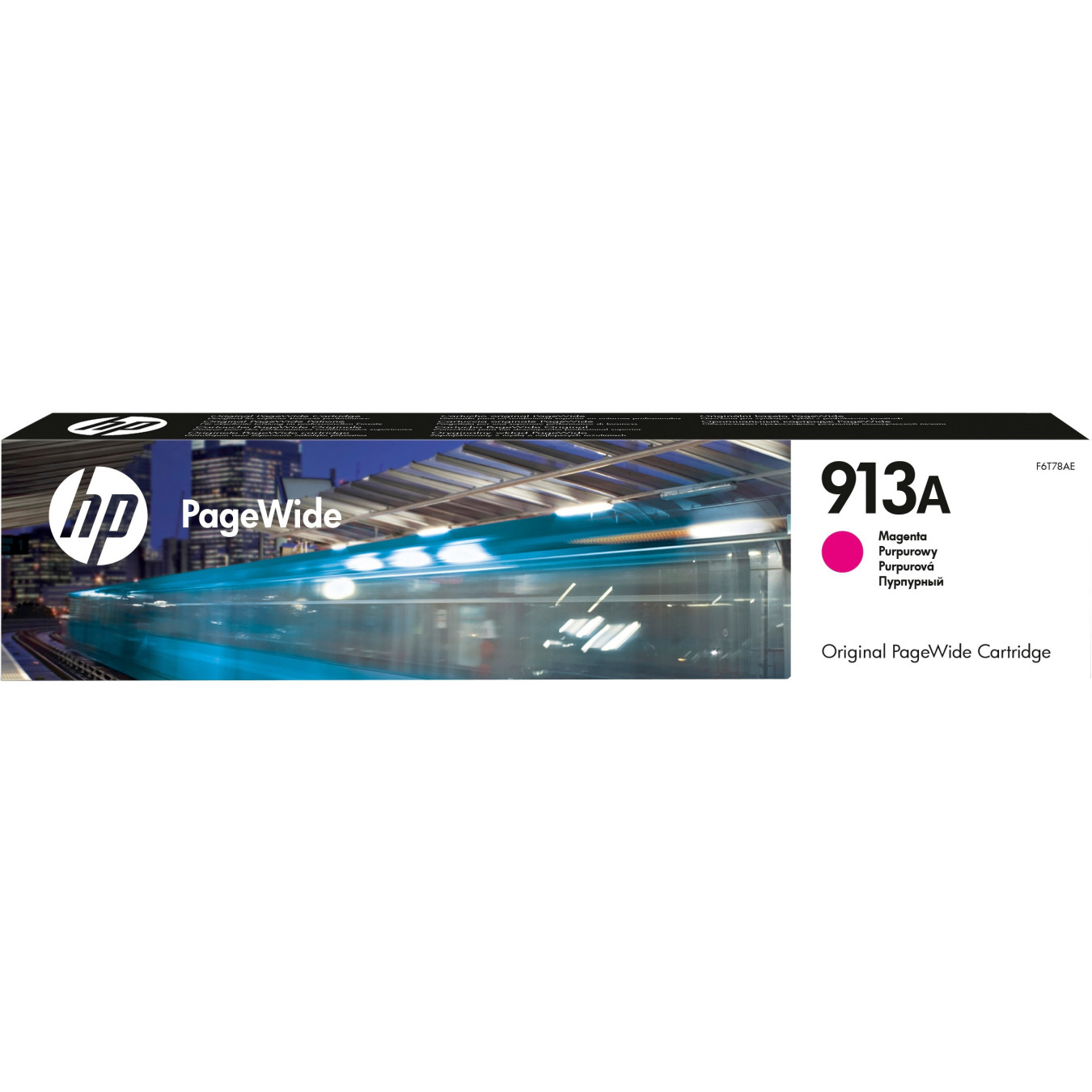 HP 913A PageWide Original Magenta Ink Cartridge - F6T78AE - 37 ml, Standard Yield (~3000 pages)