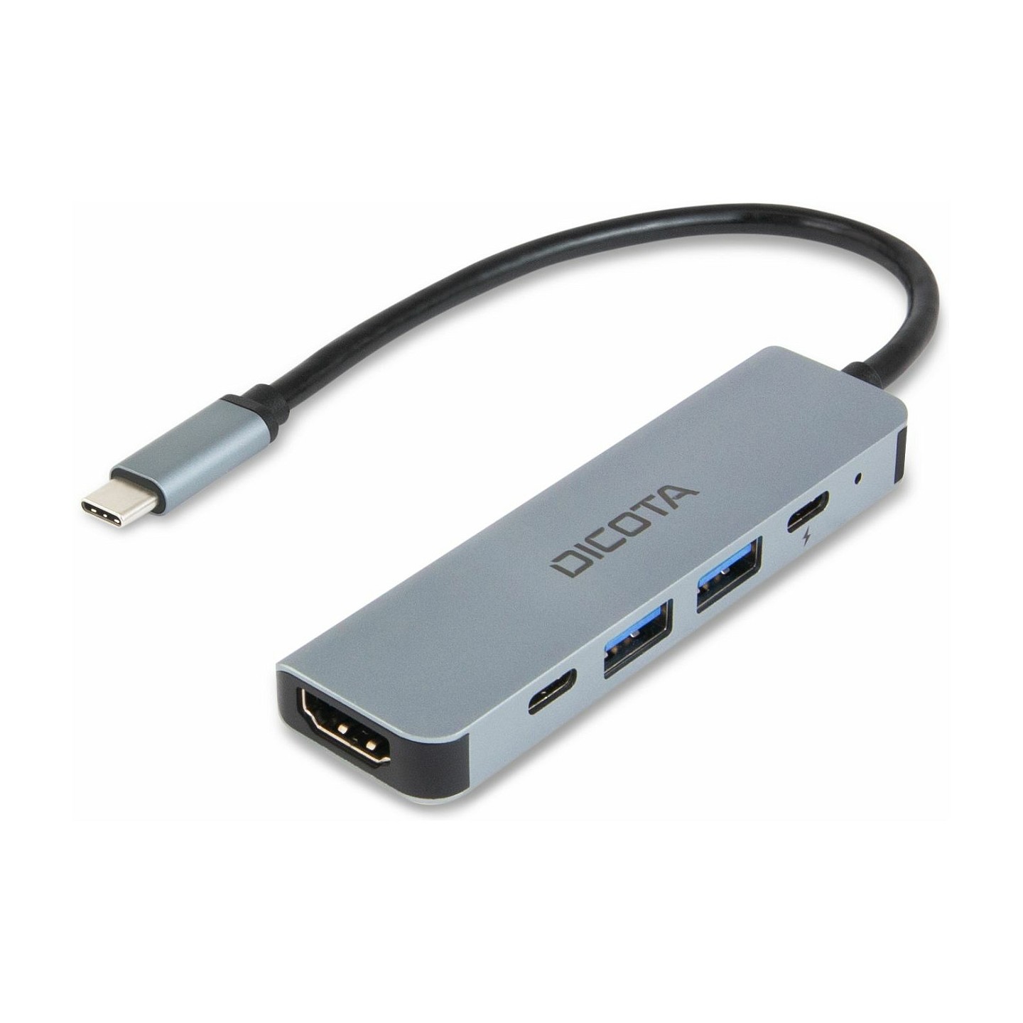 D Dicota USB-C 5-in-1 Video Hub 4K PD 100W silver — Buy in Cyprus with Fast Delivery