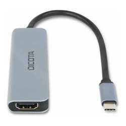 D Dicota USB-C 5-in-1 Video Hub 4K PD 100W silver — Buy in Cyprus with Fast Delivery