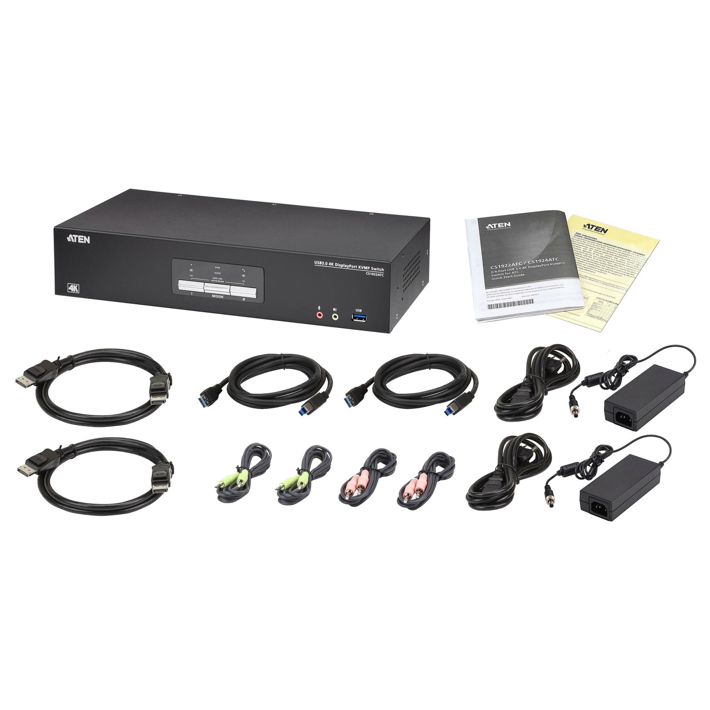 ATEN CS1922ATC 2-Port USB 3.0 4K DisplayPort KVM Switch fr ATC — Buy in Cyprus with Fast Delivery