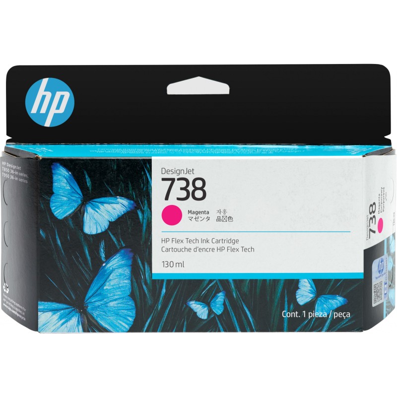 Buy HP 738 Ink Cartridge - 130 ml Magenta - Original for HP DesignJet T850/T950 in Cyprus, Nicosia, Limassol, Larnaka, Pafos