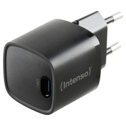 Intenso Power Adapter W30C2 GaN. Schwarz UBS-C-Ladeadapter mit 30 Watt Ladeleistung. Leichtes und handliches Design