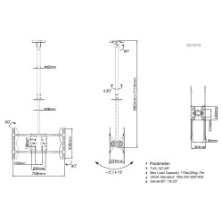 Equip Deckenhalterung 39'-75' 2TFT je 40kg 2Gelenke neig. sw lite Retail — Buy in Cyprus with Fast Delivery