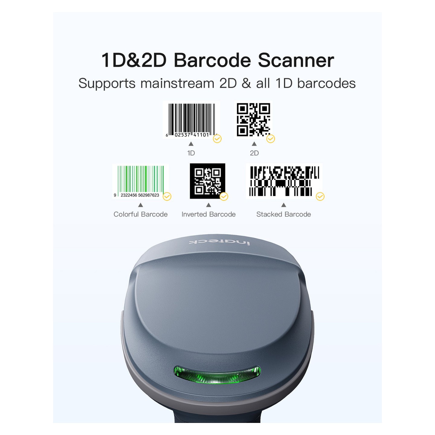 inateck Barcodescanner 54 blue [BCST-52_blue] — Buy in Cyprus with Fast Delivery