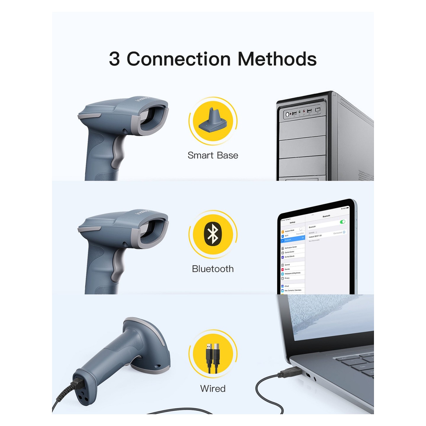 inateck Barcodescanner 54 blue [BCST-52_blue] — Buy in Cyprus with Fast Delivery