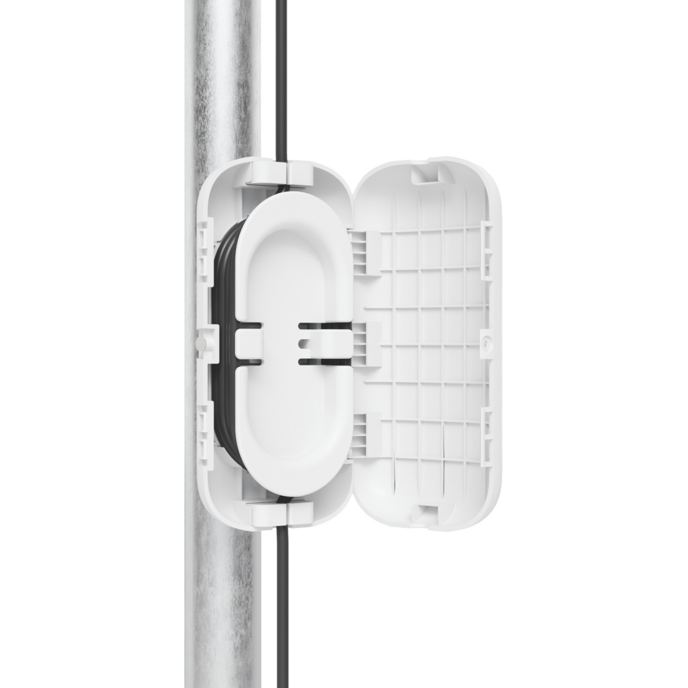 Ubiquiti UACC-Fiber-SR-Kit - Fiber Cable Box Enclosure - White Polycarbonate, Pole/Wall Mount