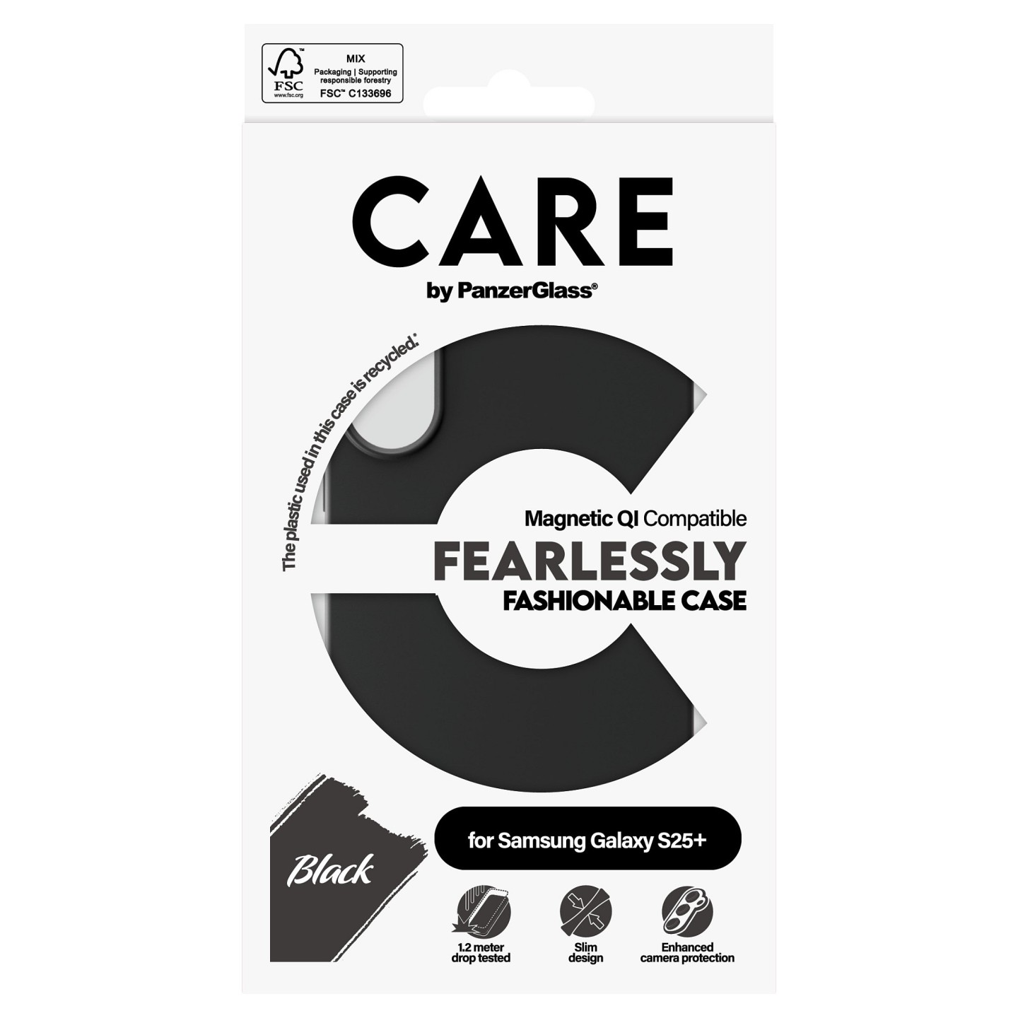 CARE Fashionable Case Black w. QI Compatible Galaxy S25 Plus — Buy in Cyprus with Fast Delivery