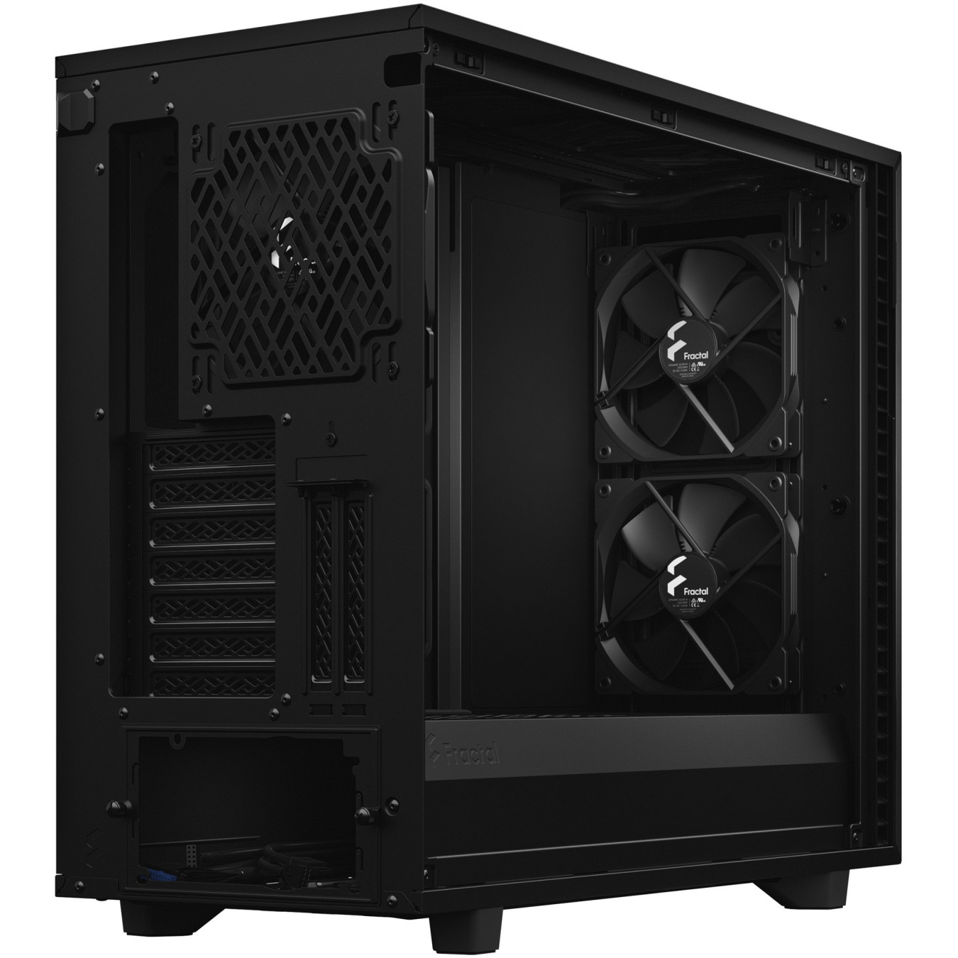 Fractal Design Define 7 - Mid Tower PC Case - Black, E-ATX/ATX Support, USB-C, 491mm GPU, 185mm CPU Cooler
