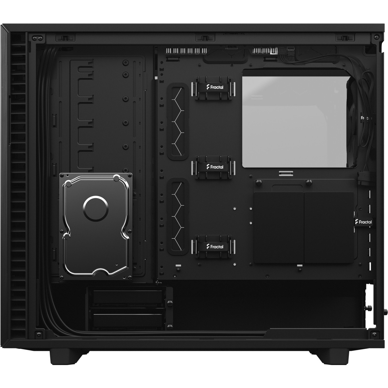 Fractal Design Define 7 - Mid Tower PC Case - Black, E-ATX/ATX Support, USB-C, 491mm GPU, 185mm CPU Cooler