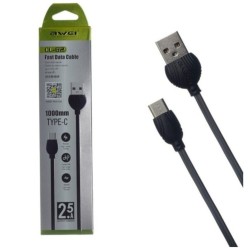 Awei CL62 USB to USB-C Braided Nylon Cable 2.5A 1m (Boxed) — Buy in Cyprus with Fast Delivery