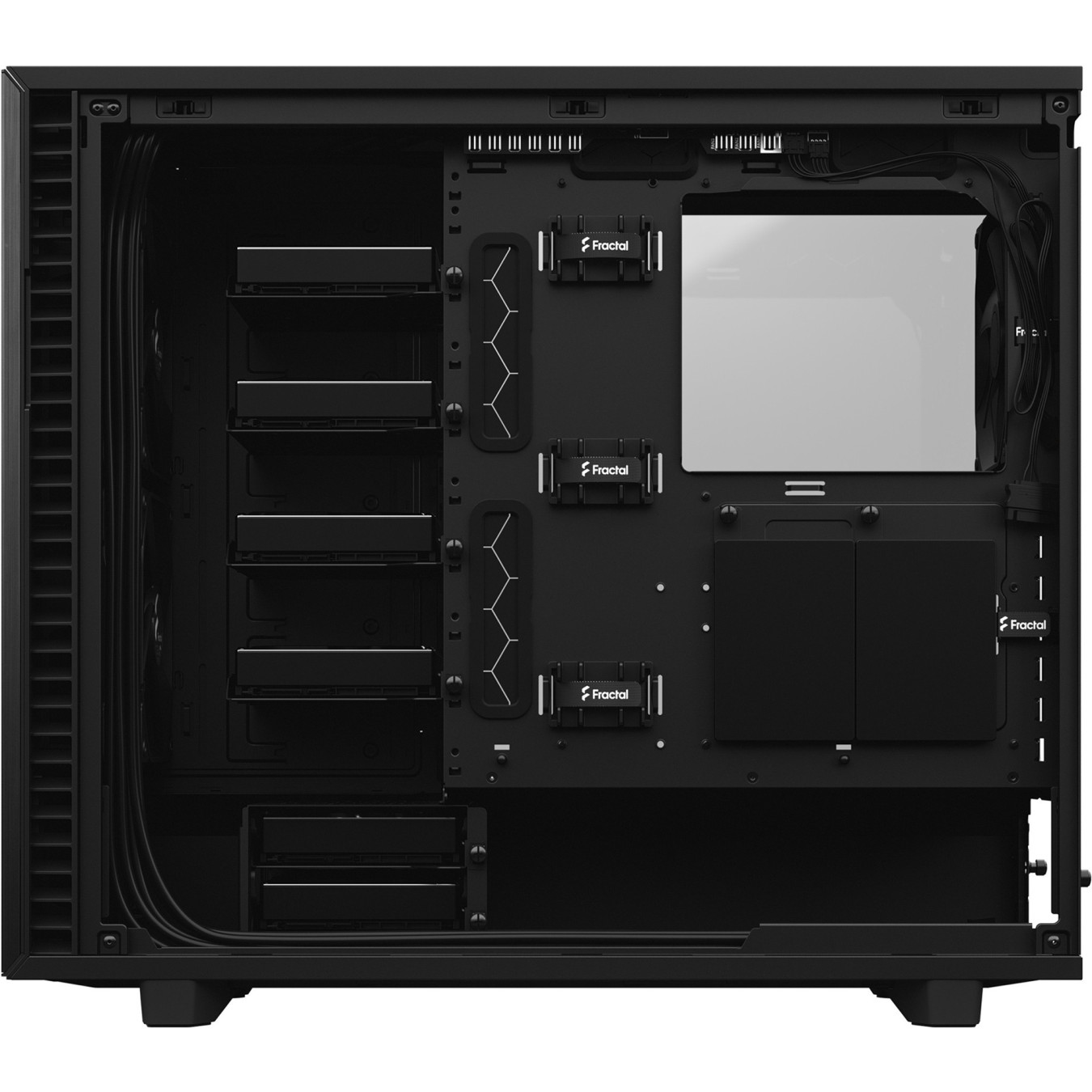 Fractal Design Define 7 - Mid Tower PC Case - Black, E-ATX/ATX Support, USB-C, 491mm GPU, 185mm CPU Cooler