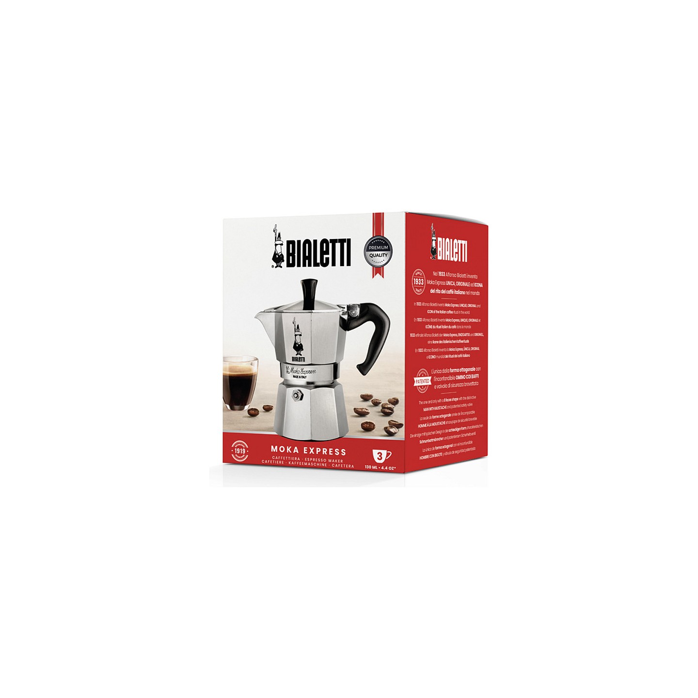 Bialetti Moka Express - silber - Aluminium - für 3 Tassen — Buy in Cyprus with Fast Delivery