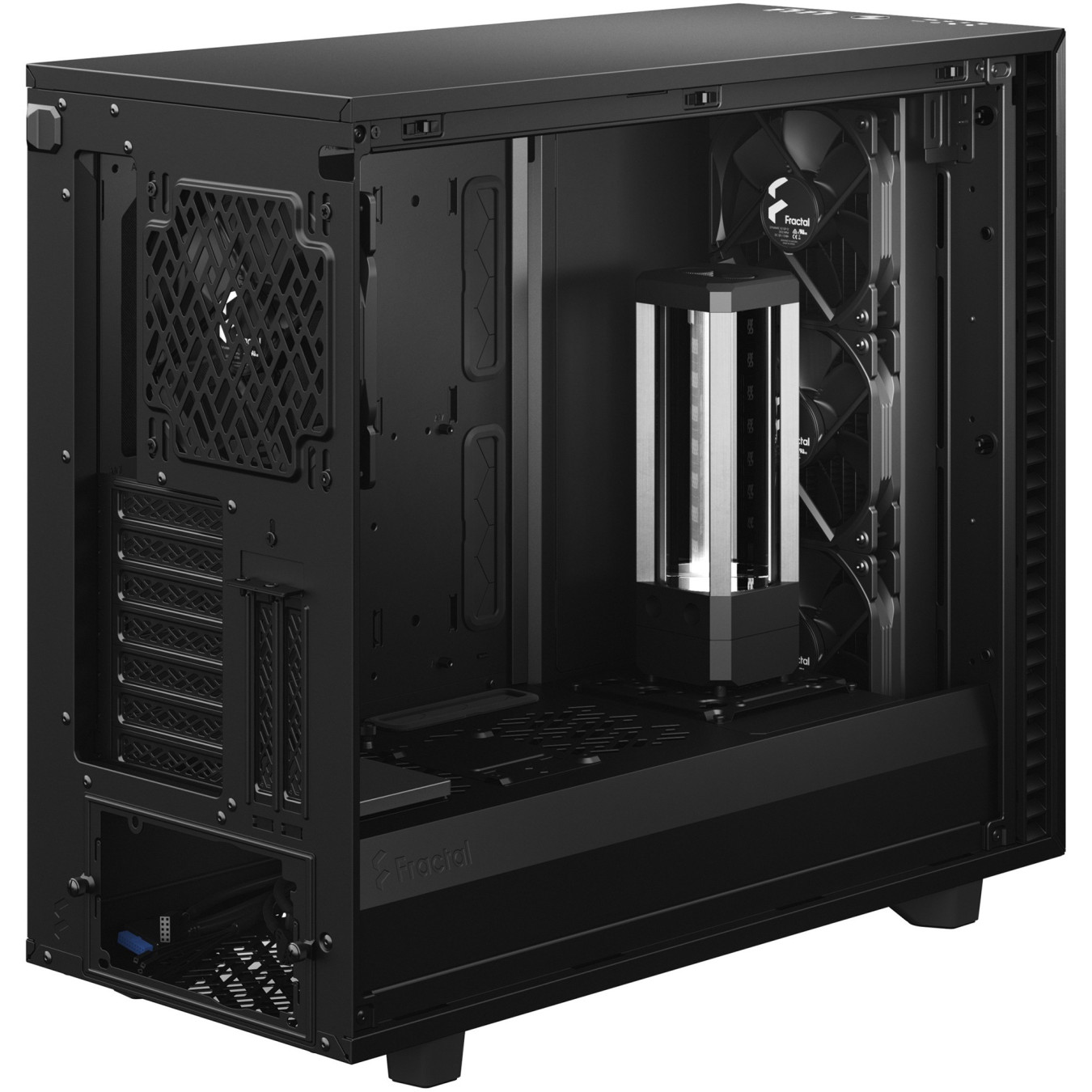 Fractal Design Define 7 - Mid Tower PC Case - Black, E-ATX/ATX Support, USB-C, 491mm GPU, 185mm CPU Cooler