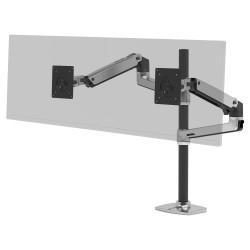 LX Dual Stacking Arm. Tall Pole. Black Accents. Polished — Buy in Cyprus with Fast Delivery