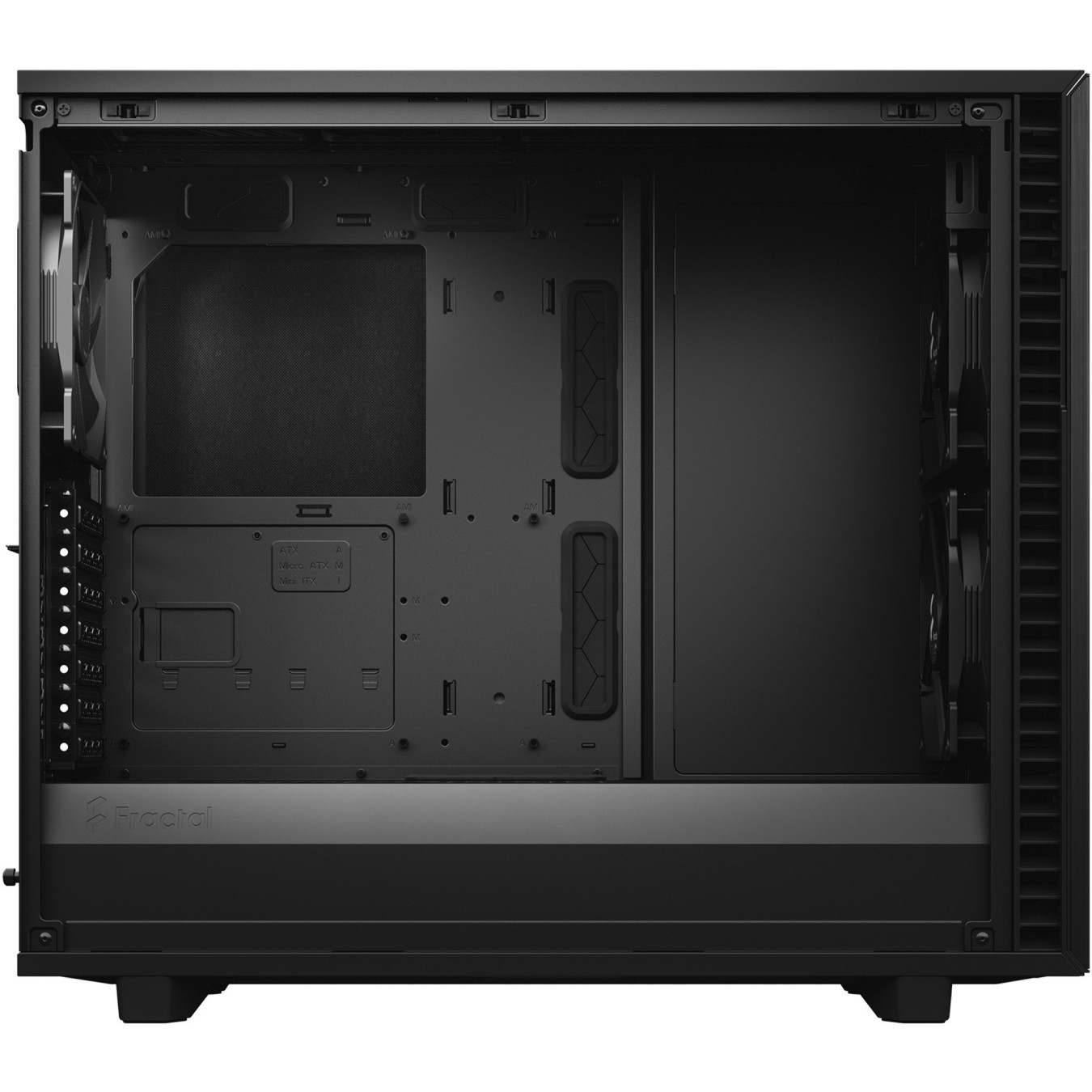 Fractal Design Define 7 - Mid Tower PC Case - Black, E-ATX/ATX Support, USB-C, 491mm GPU, 185mm CPU Cooler