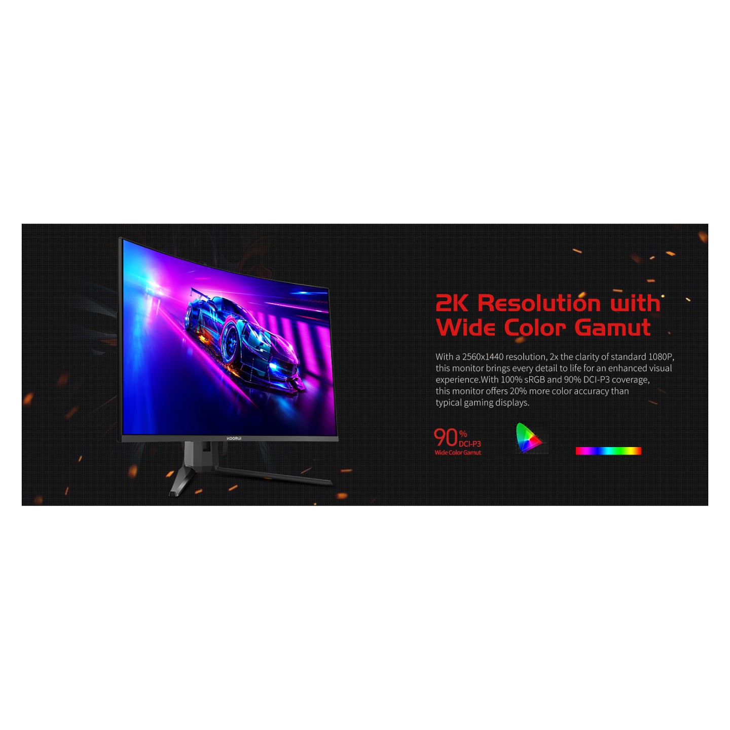 KOORUI G3221SC QHD Curved Gaming Monitor 80 cm (31.5 Zoll) — Buy in Cyprus with Fast Delivery