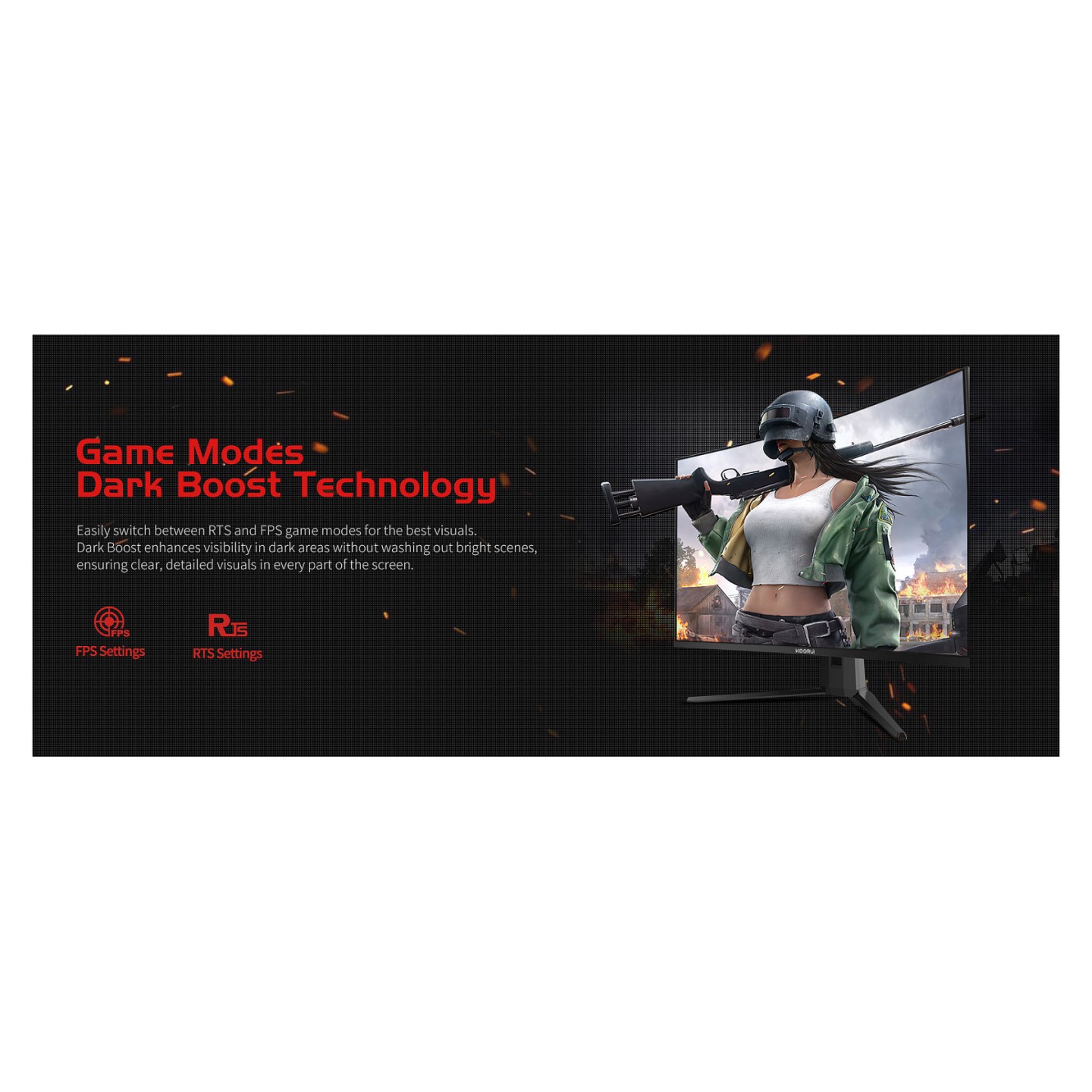 KOORUI G3221SC QHD Curved Gaming Monitor 80 cm (31.5 Zoll) — Buy in Cyprus with Fast Delivery
