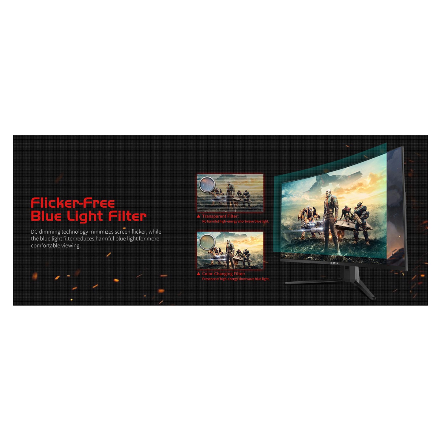 KOORUI G3221SC QHD Curved Gaming Monitor 80 cm (31.5 Zoll) — Buy in Cyprus with Fast Delivery