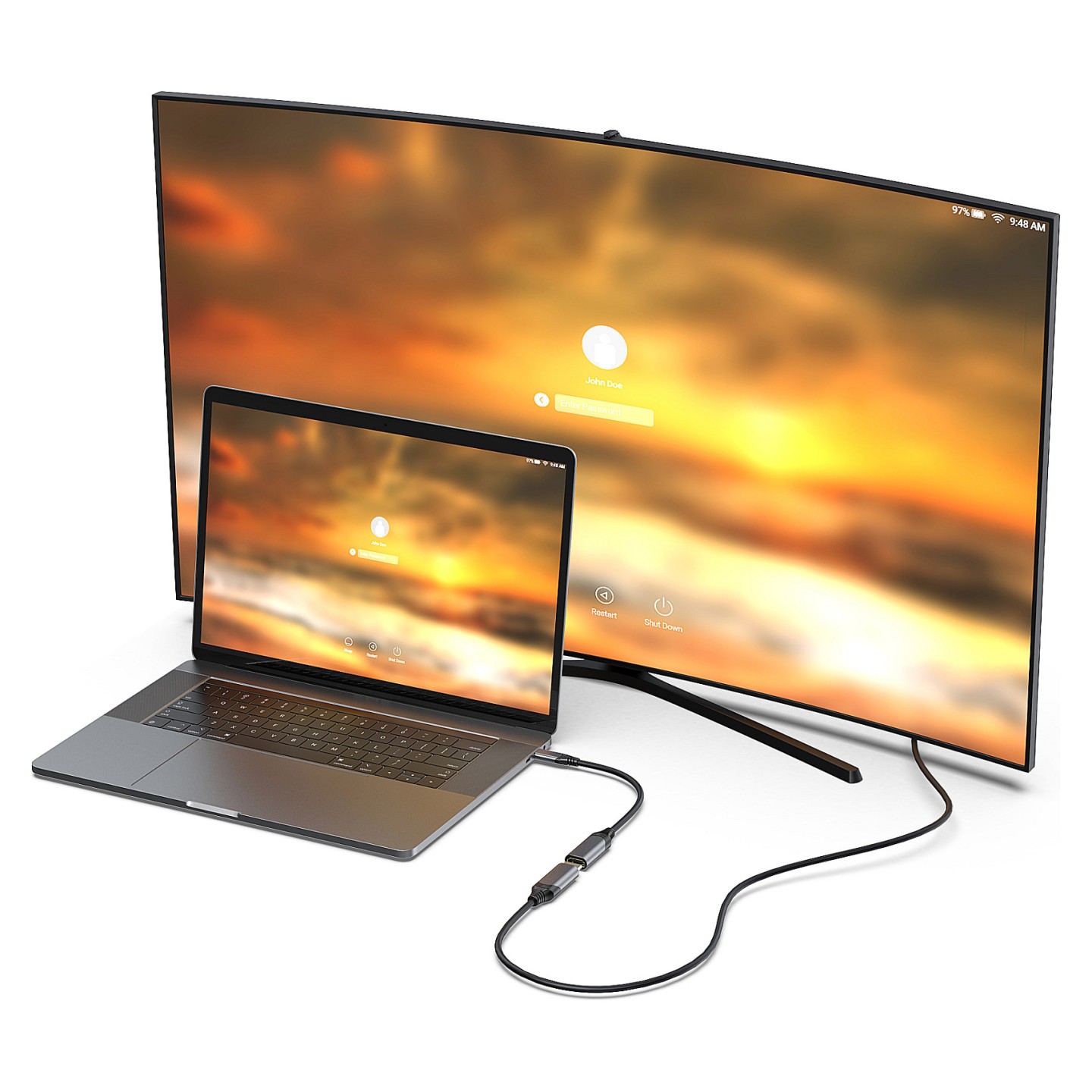 Equip Adapter USB-C - to HDMI 2.1 8K60Hz 0.15m gr — Buy in Cyprus with Fast Delivery