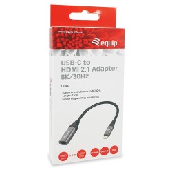 Equip Adapter USB-C - to HDMI 2.1 8K60Hz 0.15m gr — Buy in Cyprus with Fast Delivery