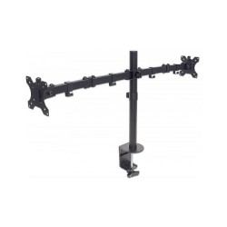 MANHATTAN Tischhalterung mit Monitorarm fuer zwei Displays von 33.02-81.28cm 13-32Zoll und bis 8kg zweifach schwenkba...